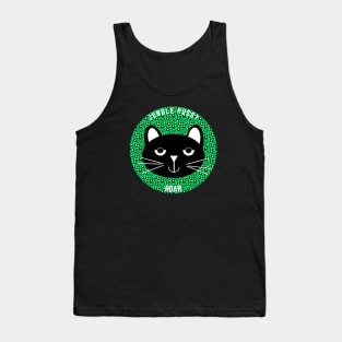 Black cat head Tank Top